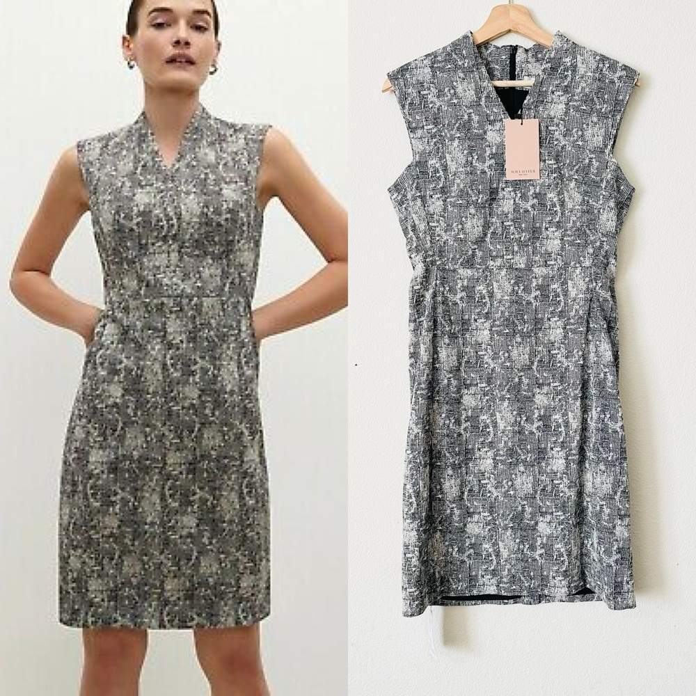 NWT M.M.Lafleur SIZE 8 The Aditi black white dress